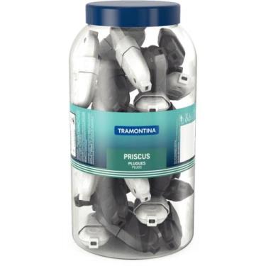 Imagem de Plugues macho e femea 2P 10A 250V~ cores preto e branco - embalagem em