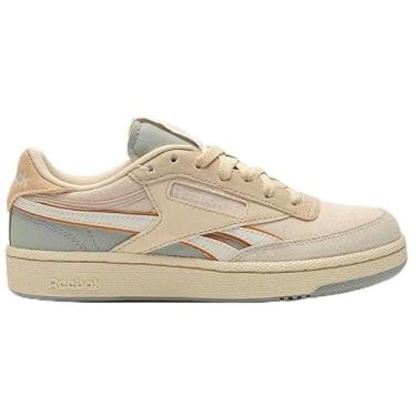 Imagem de Reebok Tênis unissex Club C Revenge, Giz tapioca cinza 1, 5 Women/5.5 Men