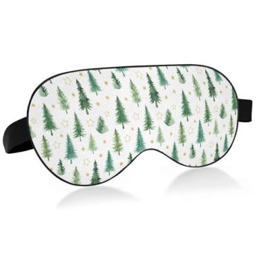 Imagem de Burbuja Máscara de dormir de pinheiros para mulheres e homens, máscara refrescante para os olhos com bloqueio lateral com alça elástica ajustável para viagens