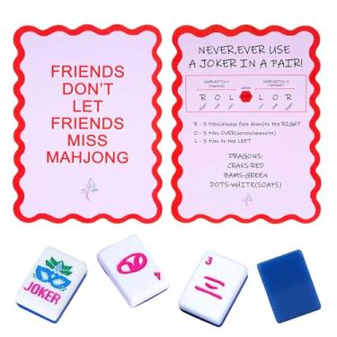 Imagem de Adkoat® Mahjong Tile Shuffler Cards Set of 2 - Mah Jongg Accessories and Gifts for Beginner with Rules - Unique Mah-jongg Tile Party Supplies for Mixing & Shuffling