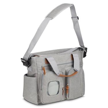 Imagem de Bolsa Multifuncional Em Poliéster Cinza Com Porta Lençinhos 29l