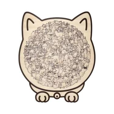 Imagem de Quebra-Cabeça De Madeira Para Adultos Com Formas De Animais Fofos, Pre