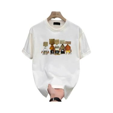 Imagem de Camiseta Masculina Slim Fit De Verão 100% Algodão Com Estampa De Desen