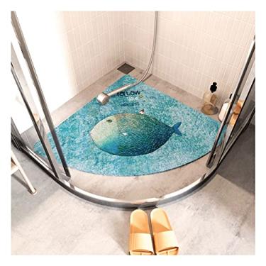 Imagem de Tapetes de banho antiderrapantes e tapetes de chuveiro, tapete de banho, adequado para banheiro, banheira, tapete de banho antiderrapante em forma de ventilador) C (A)