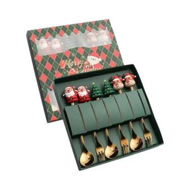 Imagem de Conjunto De Talheres De Natal Em Caixa De Presente 2, 4 Ou 6 Peças: Co