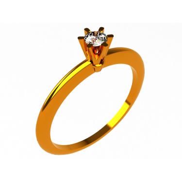 Imagem de Anel Solitário Ouro 18k com Diamante  Clássico e Atemporal