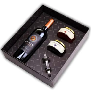 Imagem de KIT VINHO CASA VALDUGA ORIGEM 750ML +2 GELEIAS +SACARROLHAS