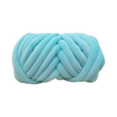 Imagem de Fio Super Veludo Grosso 1KG 1000G Branco Para Tricô Manual, Cobertores