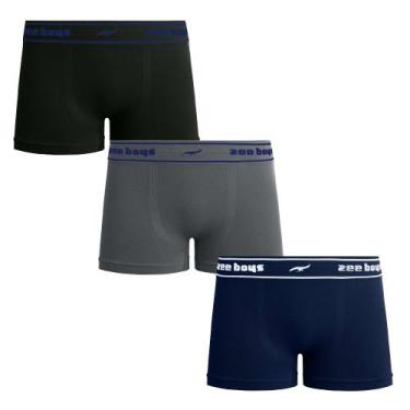 Imagem de Kit 3 Peças Cueca Boxer Infantil sem Costura Zee Rucci, P