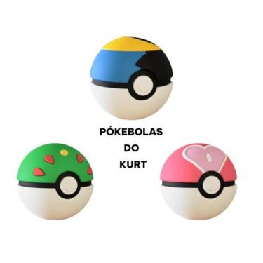 Imagem de Pokebolas Love Moon Friend Ball Bola Kit 3 Kurt 2a Geração - jm3d
