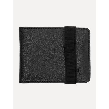 Imagem de Carteira Reserva Masculina Couro Oslo Parma Elástico Preta-Masculino