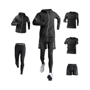 Imagem de Conjunto De Fitness Masculino De Secagem Rápida Para Corrida, Roupa Es