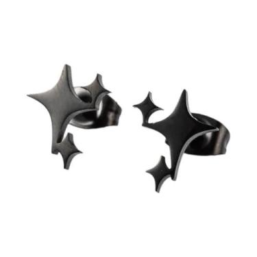 Imagem de Brincos De Estrela Cruzada Em Aço Inoxidável Para Mulheres, Joias De P