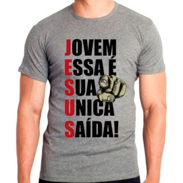 Imagem de Camiseta gospel jesus moda evangélica camisa masculina lançamento 05 -