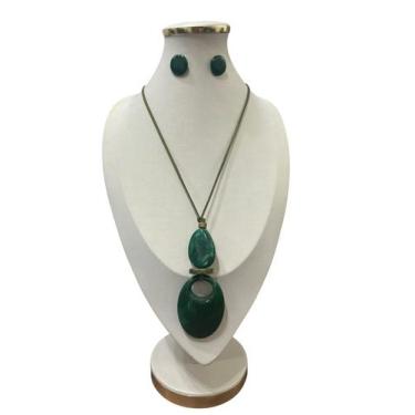 Imagem de Maxi colar pedra em resina atemporal delicado feminino luxo - MLBpel, 