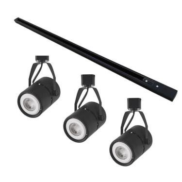 Imagem de Kit Trilho Eletrificado 1m + 3 Spots Par20 - Nordecor Preto