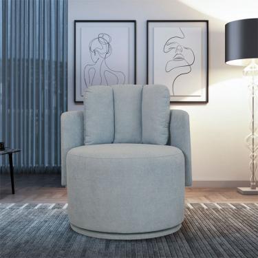 Imagem de Poltrona Meca com Pes de Base Giratoria Movellu Home