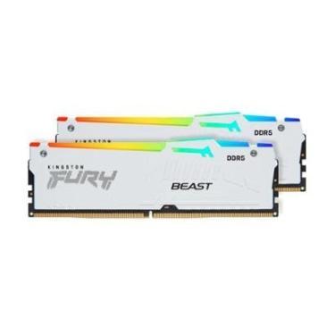 Imagem de Memória RAM Kingston Fury Beast, RGB, 32GB (2x16GB), 5600MHz, DDR5, CL36, Branco - KF556C36BWEAK2-32-Unissex