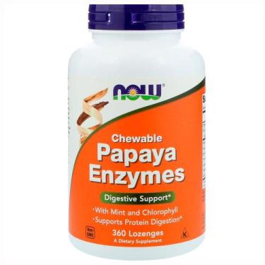 Imagem de Papaya Enzymes Enzimas de Papaya (360 VCaps) Now Foods, Suplemento Ali