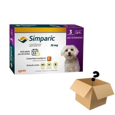 Imagem de Simparic Antipulgas E Carrapatos 10mg Para Cães de 2,6 a 5kg 3 Comprim