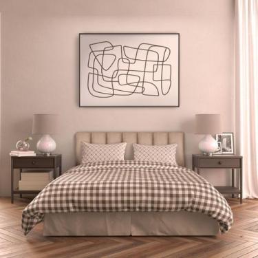 Imagem de Kit Cabeceiras Adesivas de Cama Box Casal Queen King Cerquinha Estofad