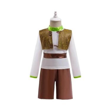 Imagem de Conjunto De Fantasia Shrek Em Três Peças Para Carnaval, Colete E Calça