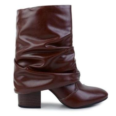 Imagem de Bota Feminina Suzana Santos CB Capa Removível Marrom - 3246-Feminino