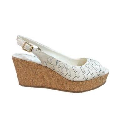 Imagem de Sandália Bottero Anabela 372803 Couro Feminina Fivela 7cm-Feminino
