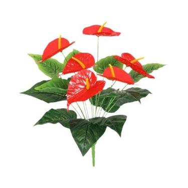 Imagem de Árvore De Palmeira Artificial De 53cm Com 18 Cabeças, Flores Falsas Ve