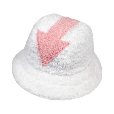 Imagem de Chapéu Bucket Unissex Estilo Flecha Em Lã De Cordeiro, Quente E Protet