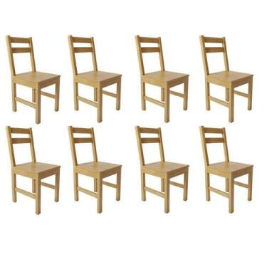 Imagem de Conjunto 8 Cadeiras para Sala de Jantar Madeira Maciça Mandacaru Cabec