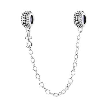 Imagem de Pulseira Feminina De Prata 925 Com Berloques De Café E Corrente De Seg