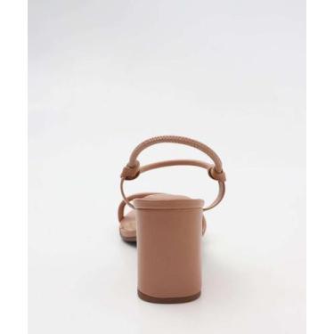 Imagem de Sandália Salto Grosso Feminina Beira Rio Bege-41070, Bege, 36