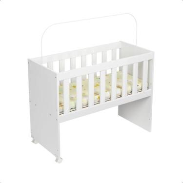 Imagem de Mini Berço Multifuncional com Colchão D18 Rubi - BP Loja Online, Branc