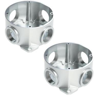 Imagem de 2 Condulete Redondo Múltiplo 1/2 Polegada Alumínio Sieg