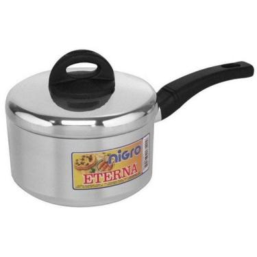 Imagem de Panela Polida de Alumínio Nigro Eterna 18cm 2,4L com Tampa Resistente,