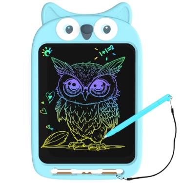 Imagem de CHAFEGY Tablet LCD de 25 cm, brinquedo apagável, bloco de desenho de coruja fofa para crianças de 2 a 6 anos - Presente educativo de aniversário de Natal (coruja)