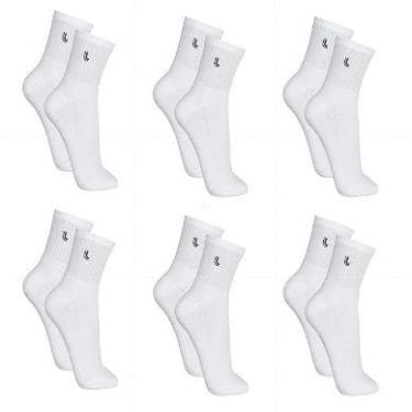 Imagem de Kit Meias Masculina Meia Lupo Cano Médio 6x Pares -, Todas brancas, 41