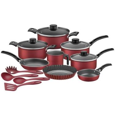 Imagem de Jogo Panelas 12 Peças Completo Antiaderente Alta Durabilidade - Tramon