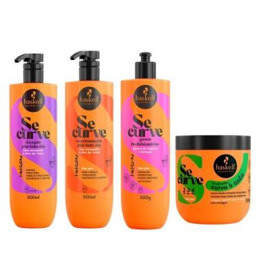 Imagem de Kit Haskell Se Curve Shampoo 500ml + Condicionador 500ml + Goma 500g +