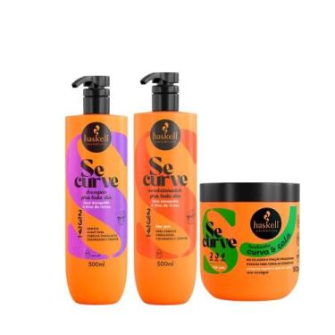 Imagem de Kit Haskell Se Curve Shampoo 500ml + Condicionador 500ml + Curva e Col