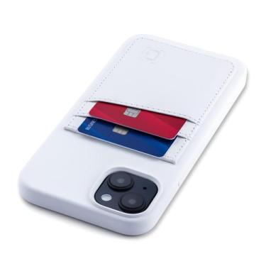 Imagem de Capa de cartão Dockem M2L para iPhone 14 Plus com carteira branca
