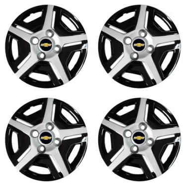 Imagem de Jogo 4 Calota 13 Preto e Prata Corsa Classic Celta Prisma R - Garagem 