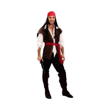 Imagem de Traje de Cosplay Capitão Jack Sparrow - Halloween, Carnaval (Masculino