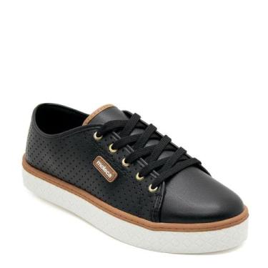 Imagem de Tênis Casual Feminino Moleca 5712.205 Preto, 35, Preto