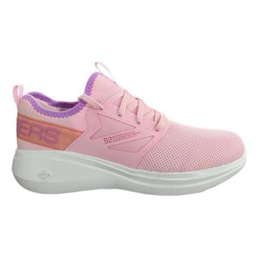 Imagem de Tenis Feminino Skechers Go Run Fast Corrida Pró Original, Rosa, 34,0 B