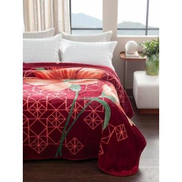 Imagem de Cobertor Casal Kyor Plus Praga Vinho Jolitex