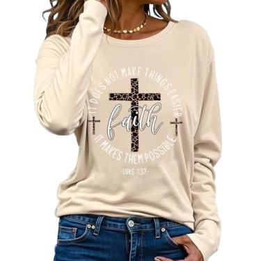 Imagem de Moletom feminino SweatyRocks, versículo bíblico Jesus, de 4 de julho
