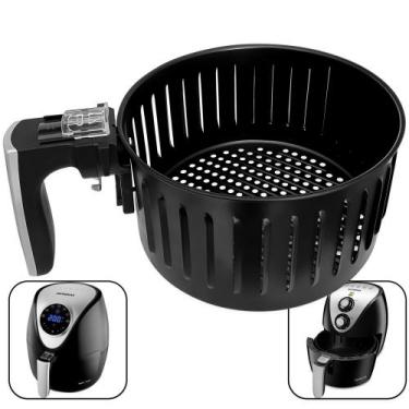 Imagem de Cesta Completa Redonda Antiaderente com Cabo para Airfryer AF-29 AF-30