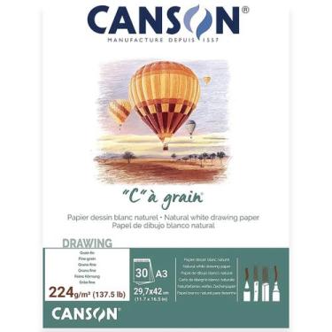 Imagem de Bloco Canson P/ Desenho C À Grain A3 224g 30 Folhas